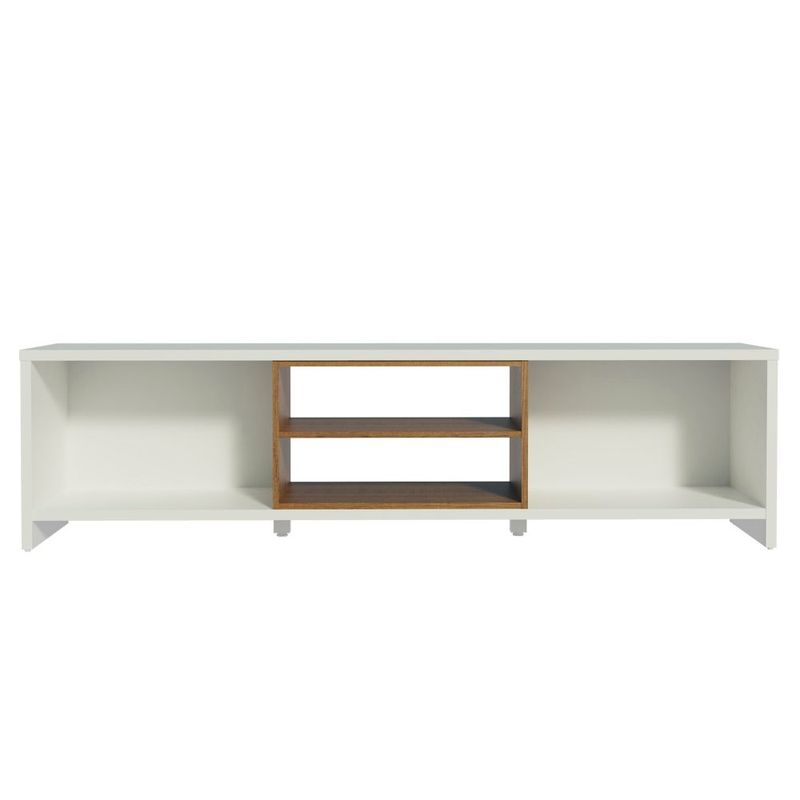 Mueble mesa para tv rack madesa linz hasta 80' blanco/marrón