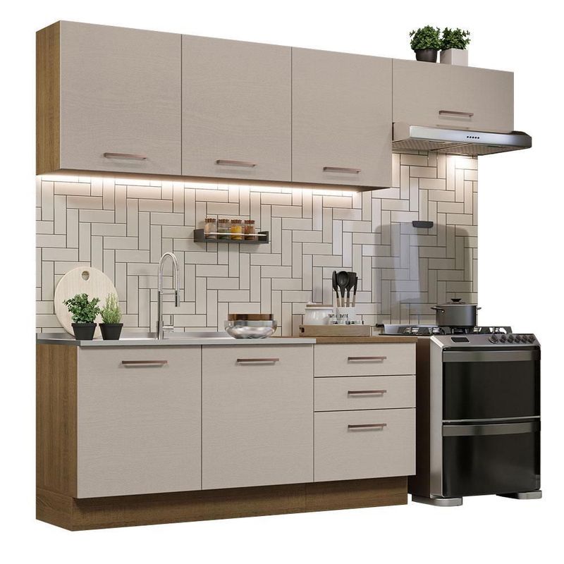 Cocina integral completa modular madesa agata 260cm mc 04