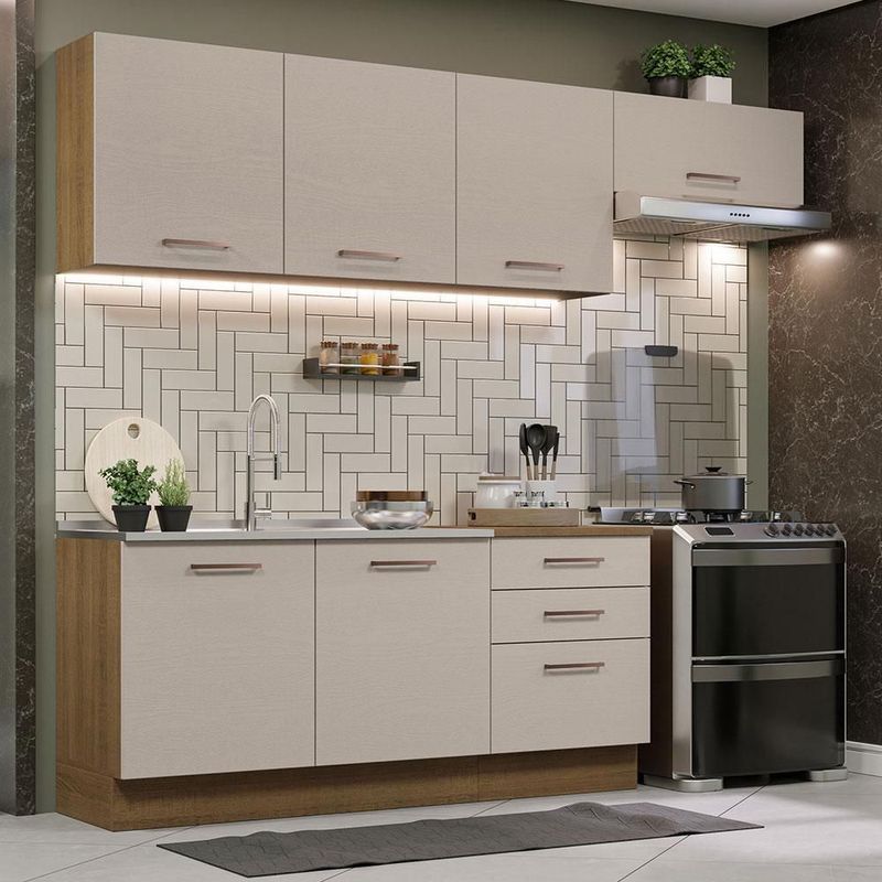 Cocina integral completa modular madesa agata 260cm mc 04