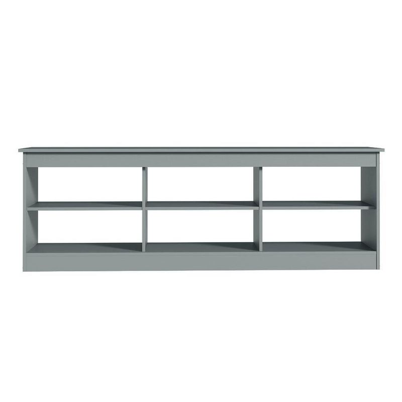 Mueble mesa para tv rack madesa 6 espacios hasta 80 gris