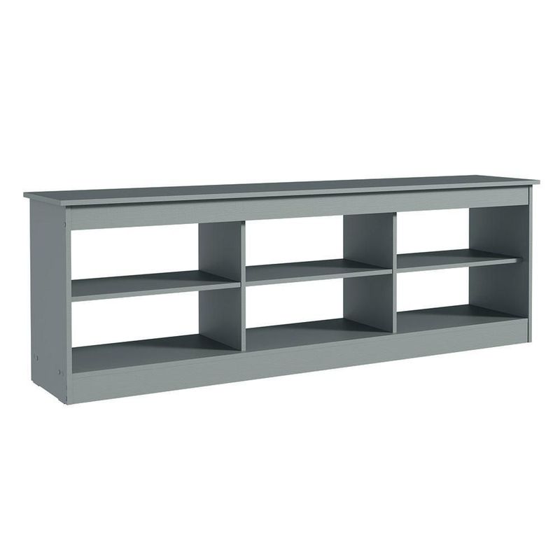 Mueble mesa para tv rack madesa 6 espacios hasta 80 gris