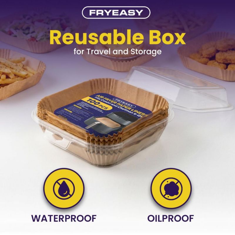 Forros desechables para freidora de aire FryEasy 6QT 100 piezas