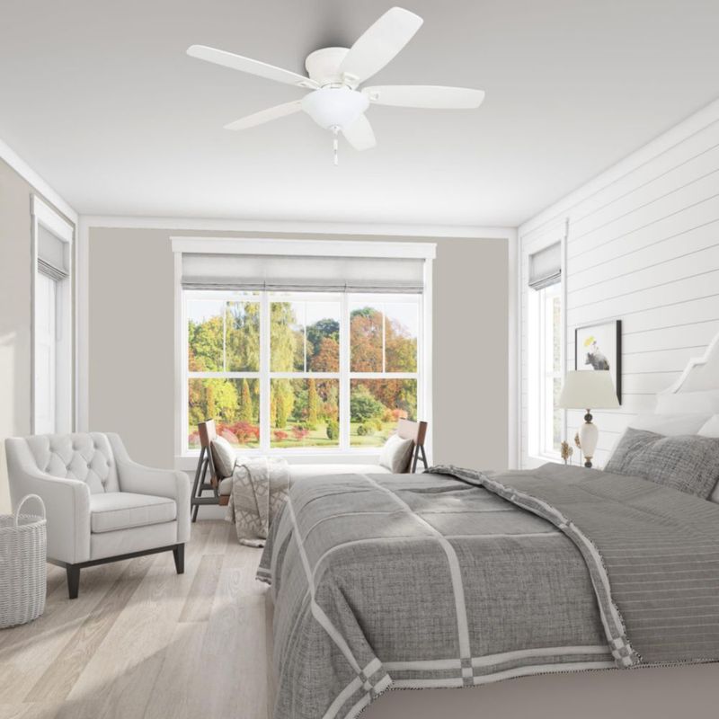 Ventilador de techo Honeywell 132 cm blanco con luz LED tipo cuenco