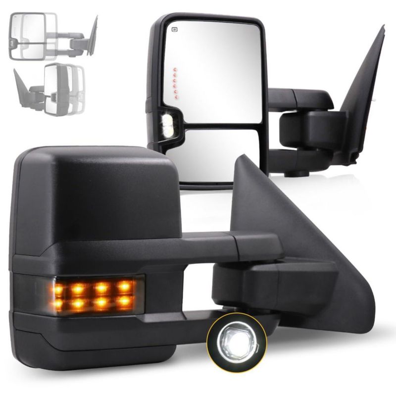 Espejos de remolque Sanooer para Ram 1500/2500/3500 con calefacción y control eléctrico