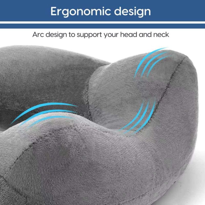Almohada de Viaje Inflable HITSZS de Terciopelo Lavable