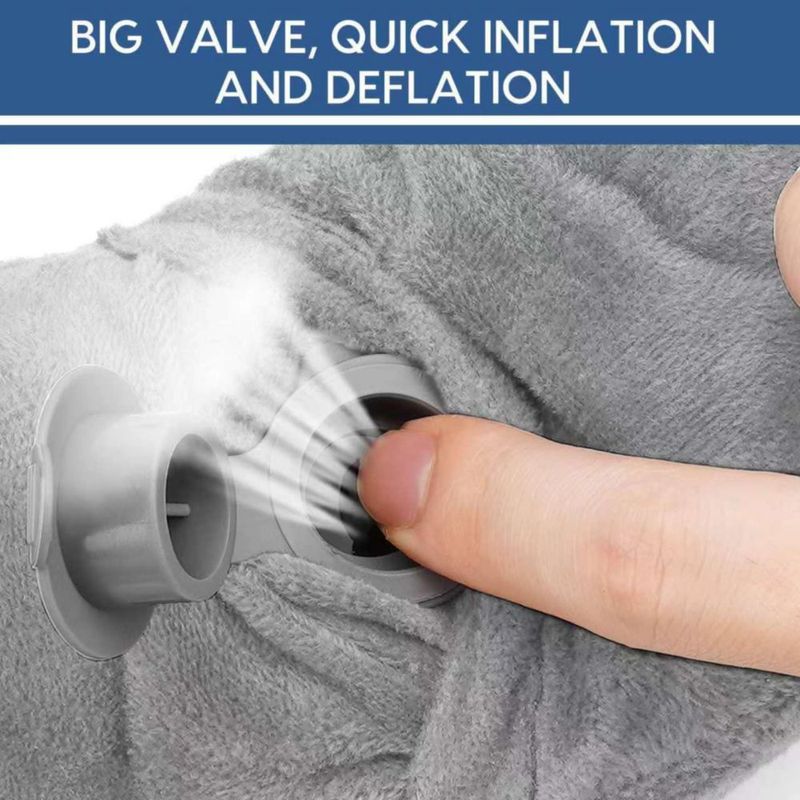 Almohada de Viaje Inflable HITSZS de Terciopelo Lavable