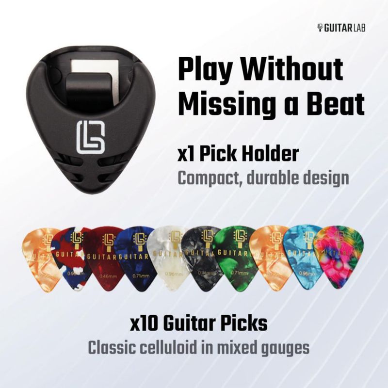 Soporte adhesivo para 10 púas Guitar Lab