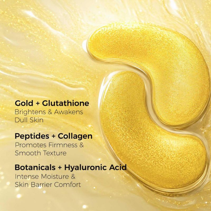 Parche para contorno de ojos AILEORY 24 pares hidratante con oro 24K y péptidos