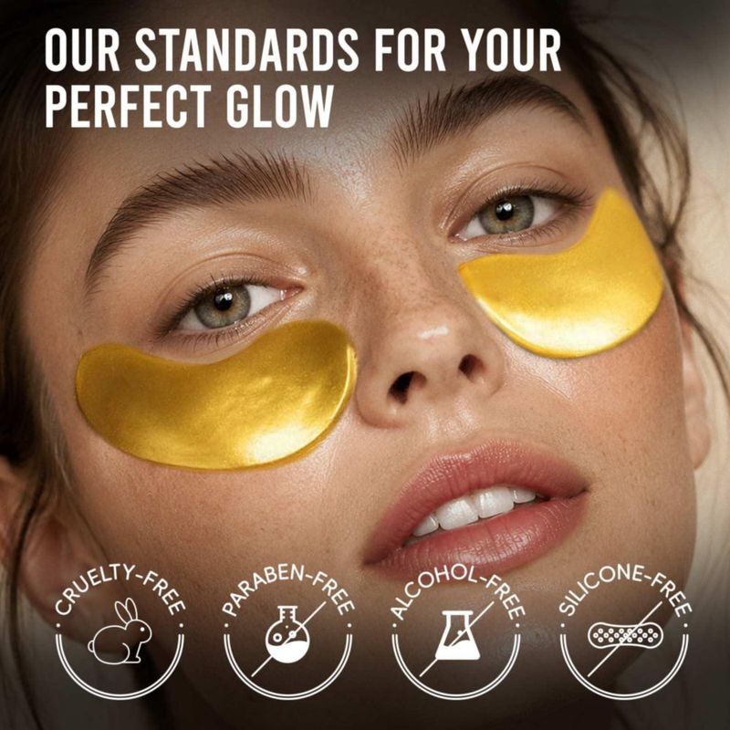 Parche para contorno de ojos AILEORY 24 pares hidratante con oro 24K y péptidos