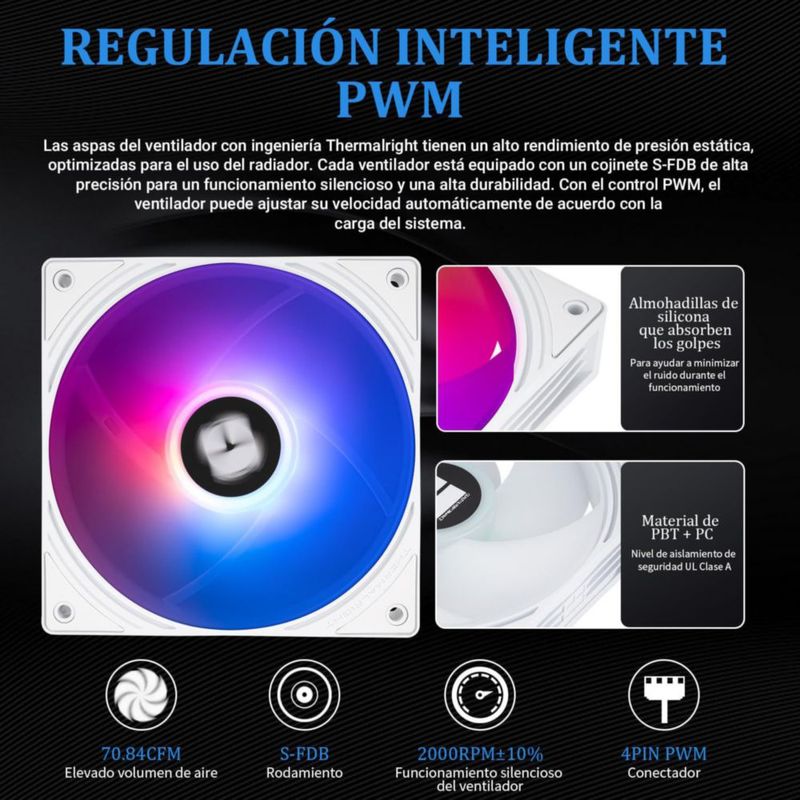 Enfriador Líquido para CPU Thermalright Aqua Elite 240 V6 ARGB Blanco