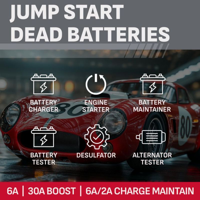 Cargador de Batería Schumacher Electric 6/12V 6A 85A