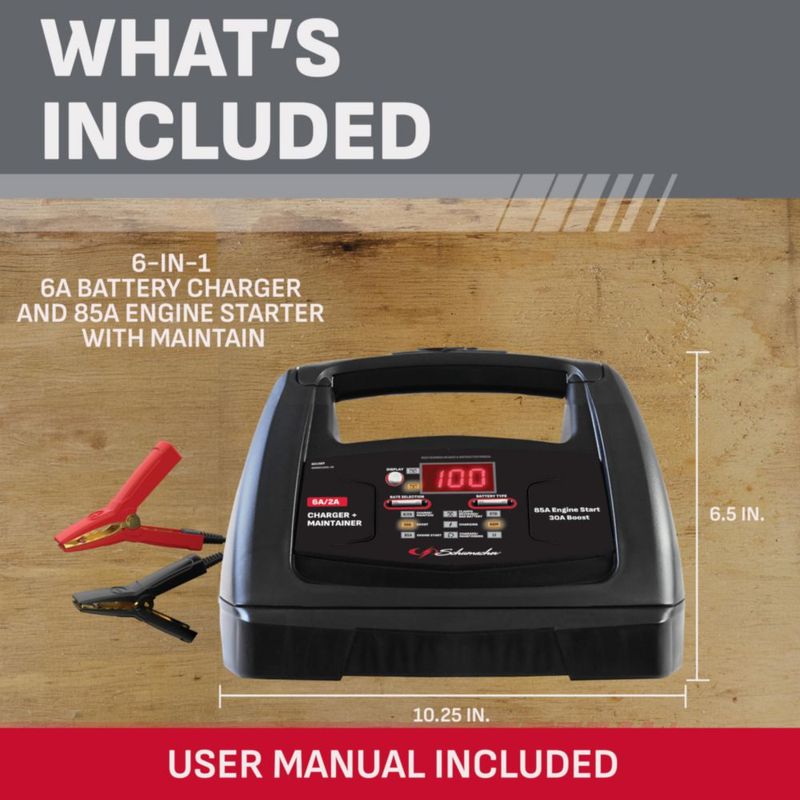 Cargador de Batería Schumacher Electric 6/12V 6A 85A
