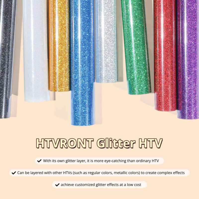 Vinilo HTV HTVRONT Purpura con Brillantina 25 cm x 15 m