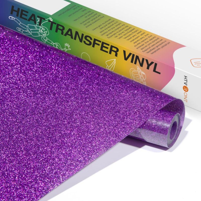 Vinilo HTV HTVRONT Purpura con Brillantina 25 cm x 15 m
