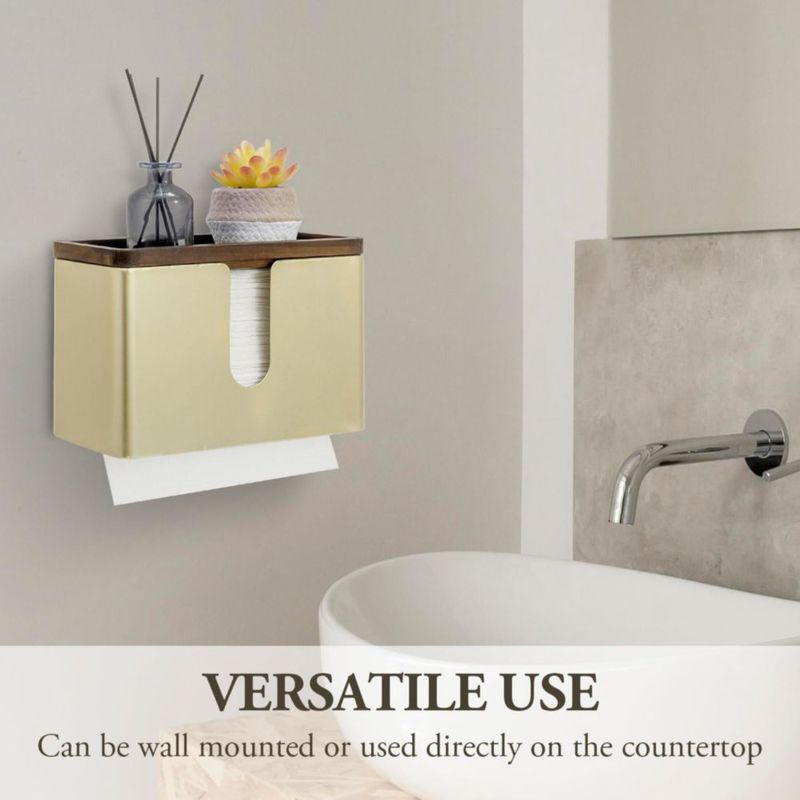 Portarrollos de papel toalla de pared MyGift 27 cm L × 10 cm An × 16 cm Al dorado
