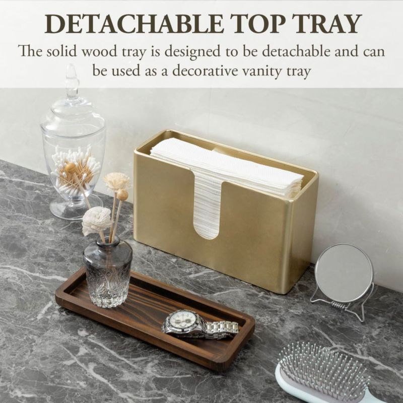 Portarrollos de papel toalla de pared MyGift 27 cm L × 10 cm An × 16 cm Al dorado