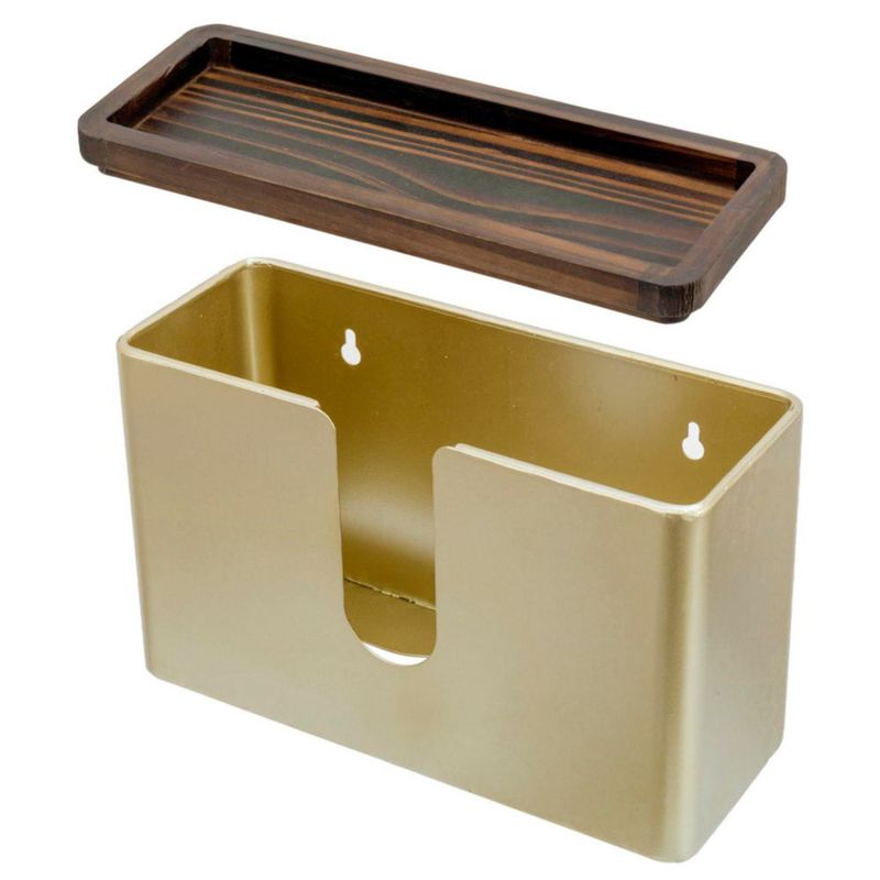 Portarrollos de papel toalla de pared MyGift 27 cm L × 10 cm An × 16 cm Al dorado
