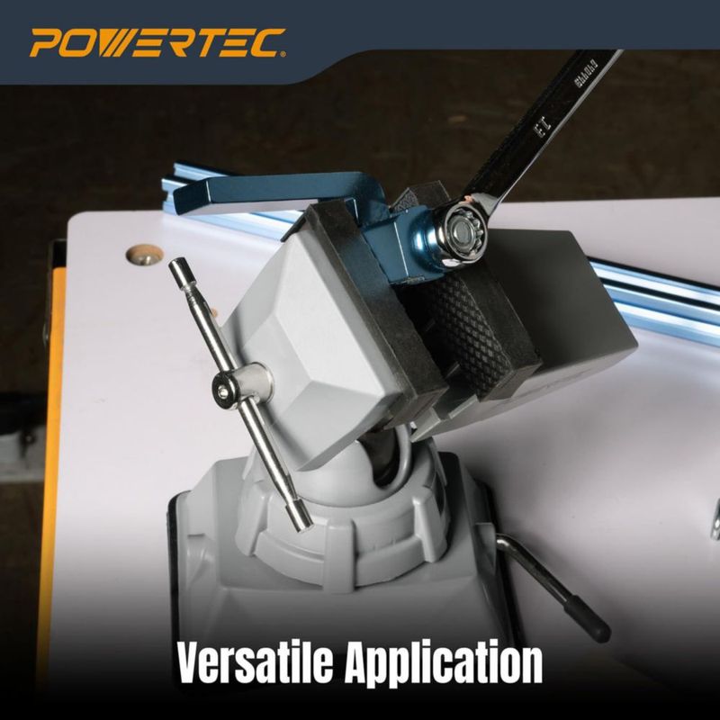 Morsa POWERTEC de Base Giratoria de 7 cm Portátil 360°