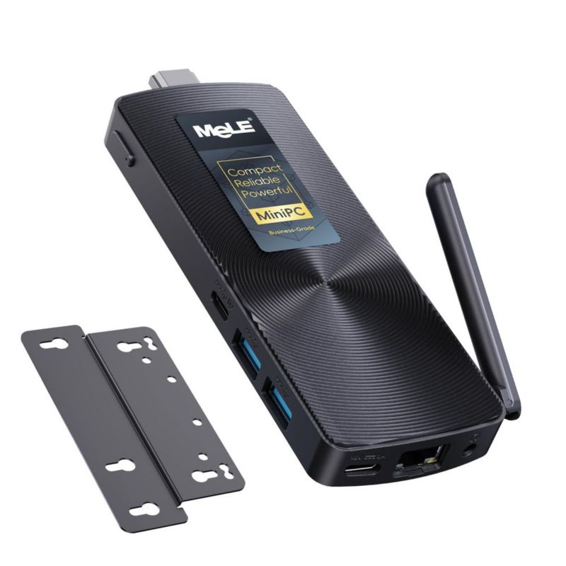 Mini PC MeLE N100 4 GB 128 GB sin ventilador con doble LAN