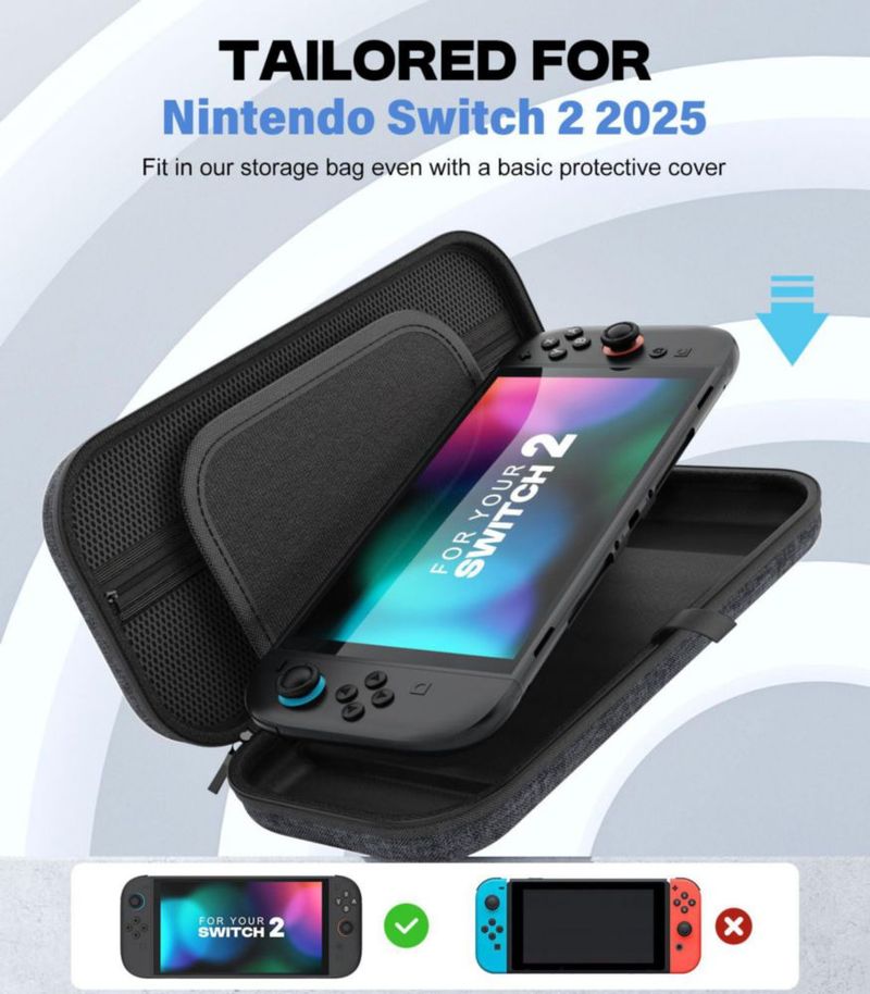 Estuche de transporte MoKo para Nintendo Switch 2 con 10 ranuras