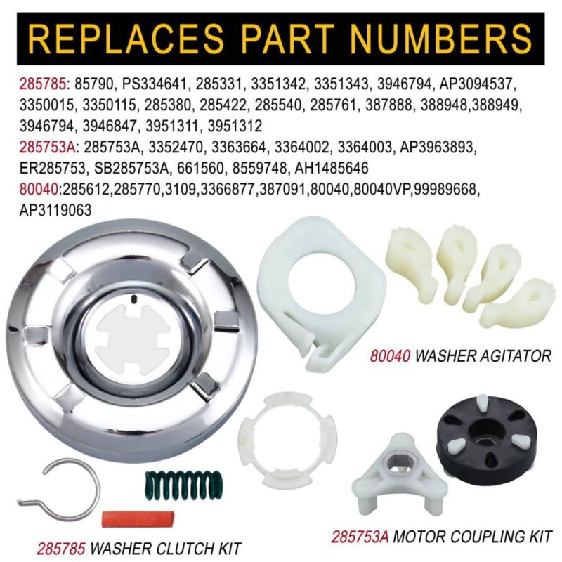 Kit de reparación Seentech 285785A 285753A 80040 – Whirlpool