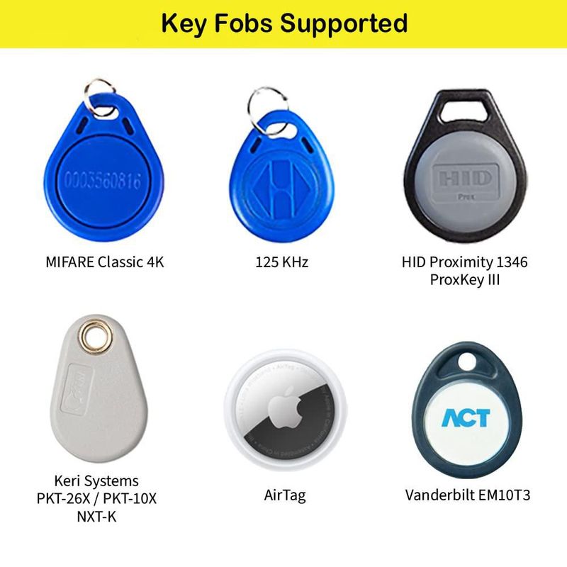 Llavero Fobster 35 mm × 45 mm RFID con pulsera portallaves