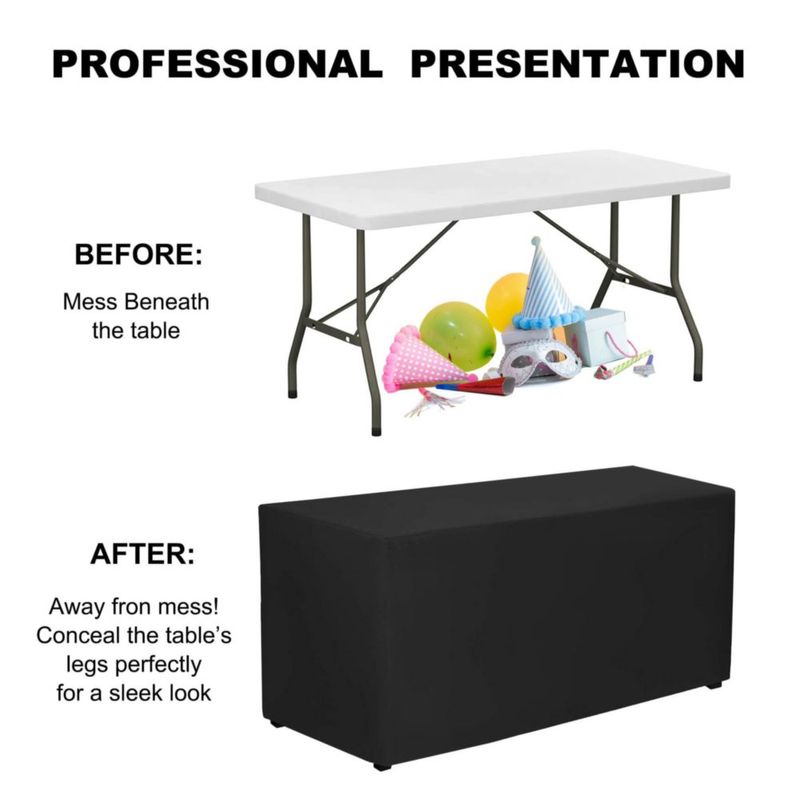 Mantel PLOYMONO negro 2 unidades 122x61 cm ajustado