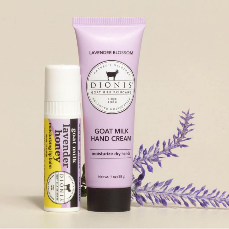 Set de bálsamo labial y crema de manos Dionis Lavanda y Miel