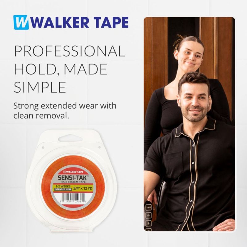 Cinta Adhesiva Walker Tape Sensi‑Tak 3/4" x 12 yd Ultra Hold Transparente