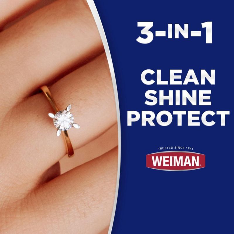 Toallitas para joyería Weiman 3 en 1 Limpiar Brillar y Proteger