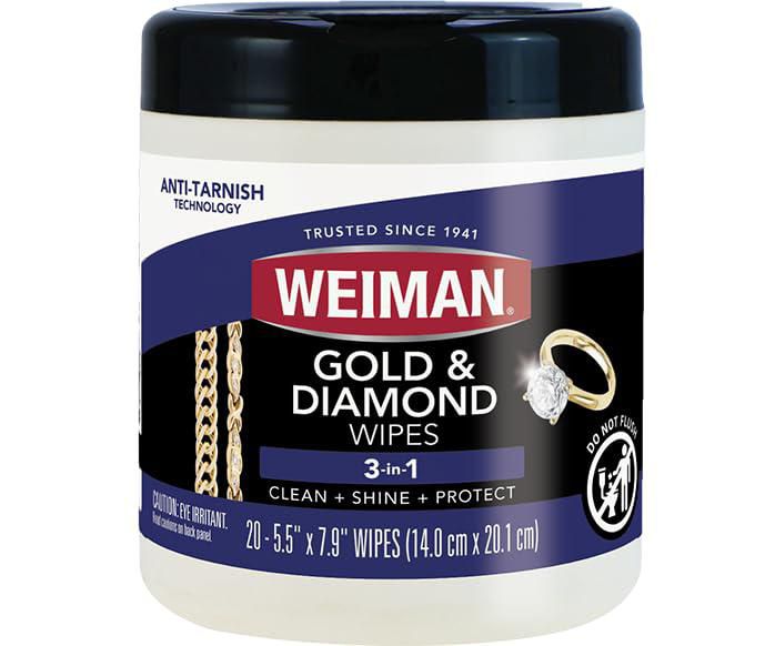 Toallitas para joyería Weiman 3 en 1 Limpiar Brillar y Proteger
