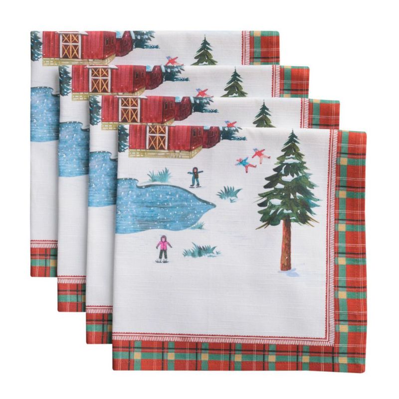 Juego de 4 servilletas de tela Maison d'Hermine 51 cm