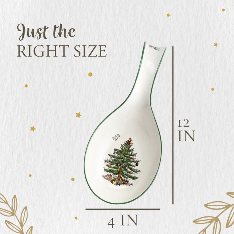 Descanso para cucharas Spode 30 cm con diseño de árbol de Navidad apto para lavavajillas