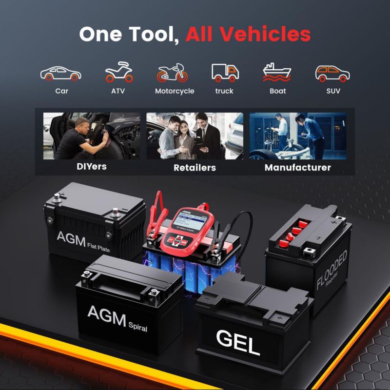 Probador de Baterías ANCEL BST200 12V 100‑1100 CCA