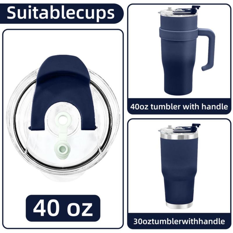 Tapas para vaso tipo tumbler AiHeart pack de 2 9 × 10 cm compatibles con pajilla