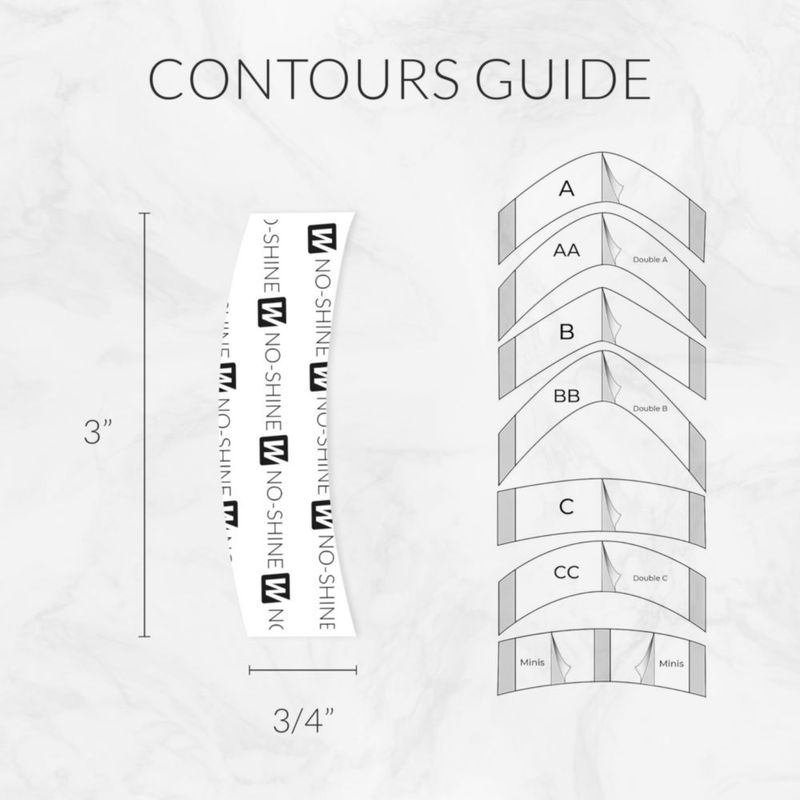 Cintas Walker Tape sin brillo C Contour – 36 piezas para pelucas toupés y extensiones con cinta