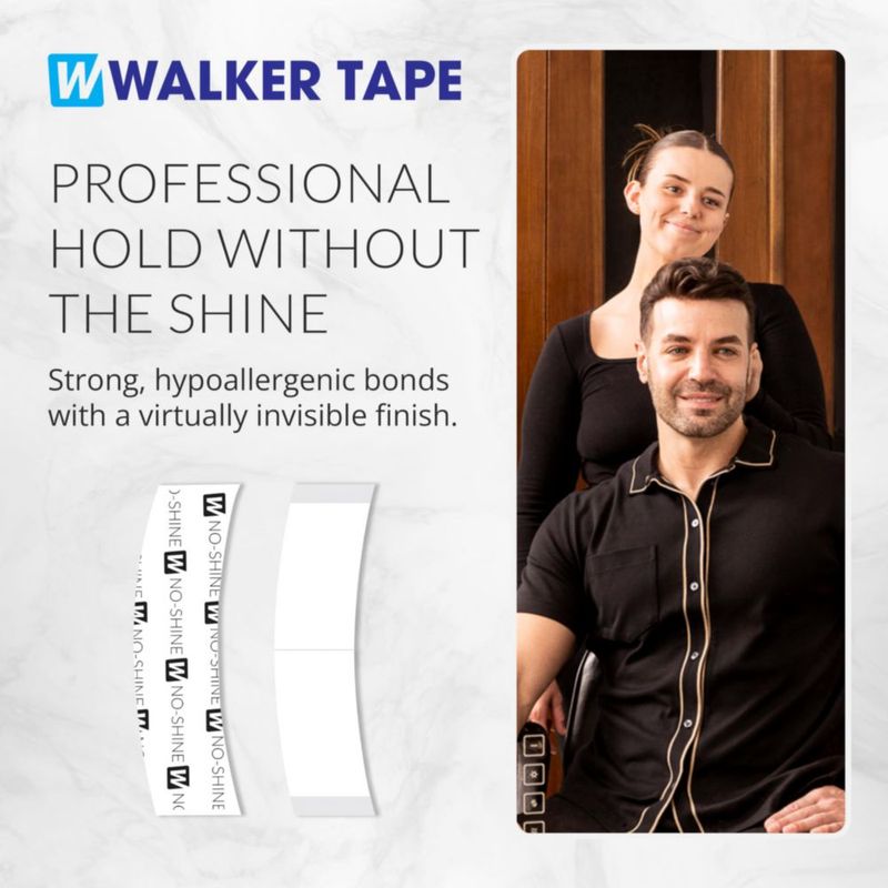 Cintas Walker Tape sin brillo C Contour – 36 piezas para pelucas toupés y extensiones con cinta