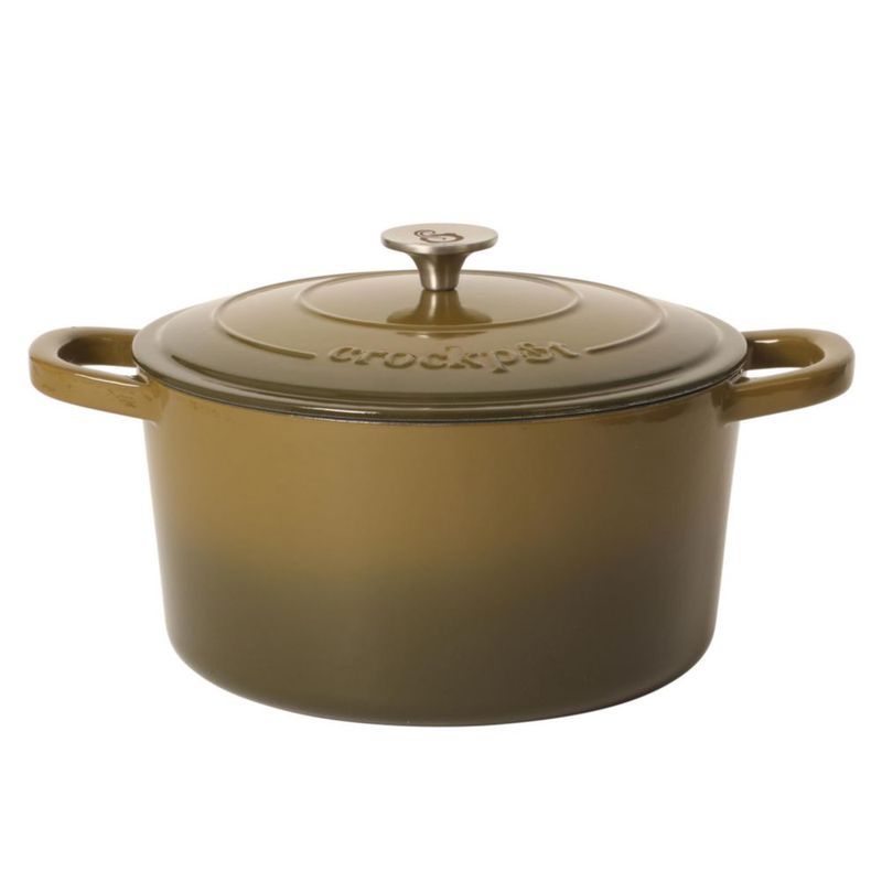 Crock-Pot Cacerola de Hierro Fundido Esmaltado 7 L Verde Salvia
