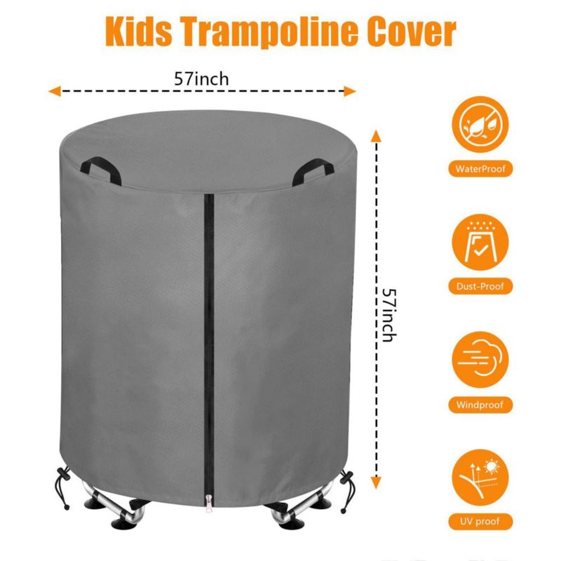 Cobertura para Trampolín WORUO 140 cm Resistente al Clima Gris