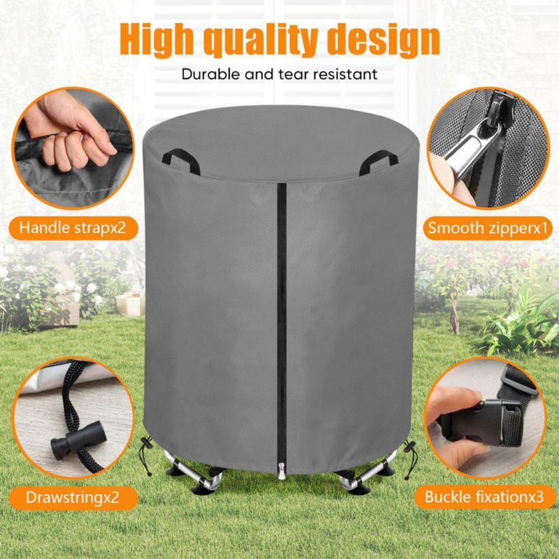 Cobertura para Trampolín WORUO 140 cm Resistente al Clima Gris