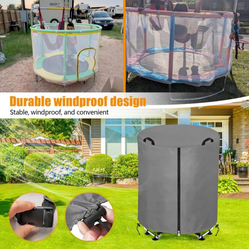 Cobertura para Trampolín WORUO 140 cm Resistente al Clima Gris