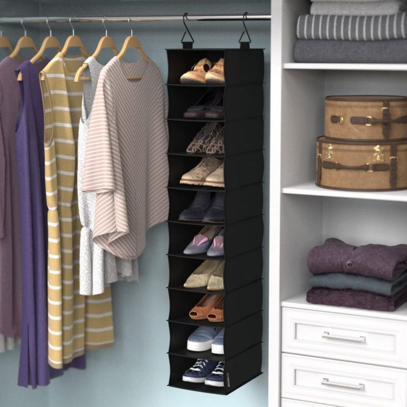 Estante de 10 niveles de tela negro carbón de ClosetMaid