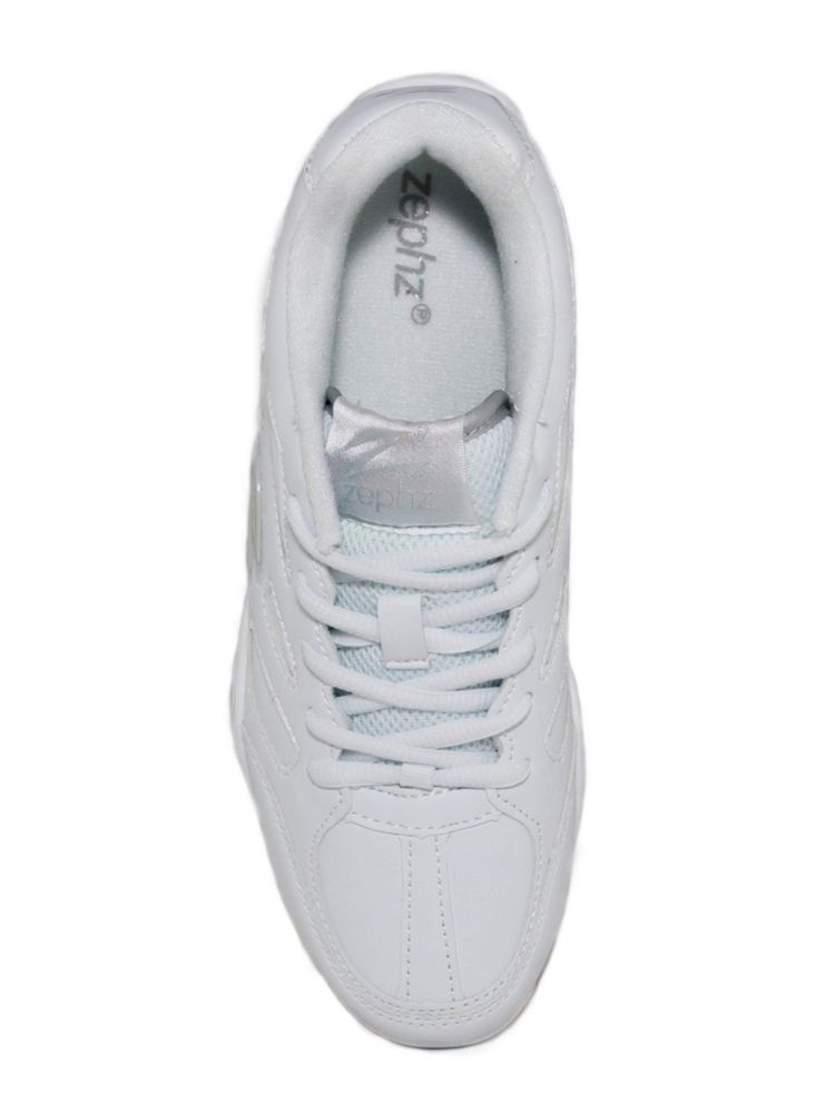 Zapato de porristas Zephz Zenith blanco para mujer