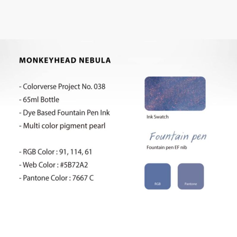Tinta líquida Colorverse 65 ml Nebula Blue Shimmer
