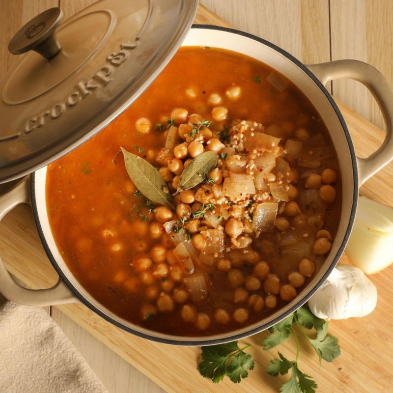 Olla Holandesa Crock-Pot de 5 L con Esmalte Degradado Color Topo
