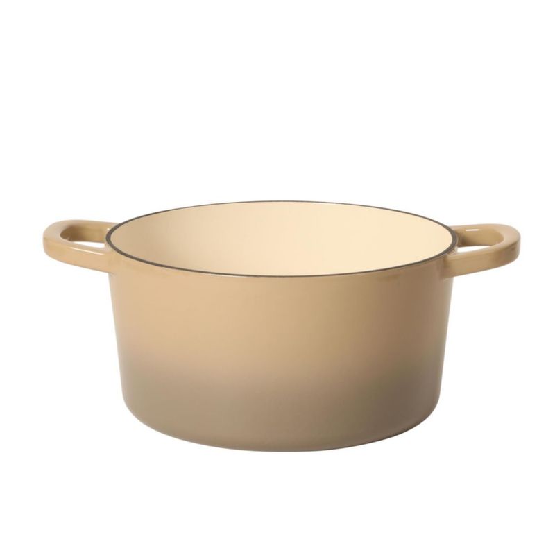 Olla Holandesa Crock-Pot de 5 L con Esmalte Degradado Color Topo