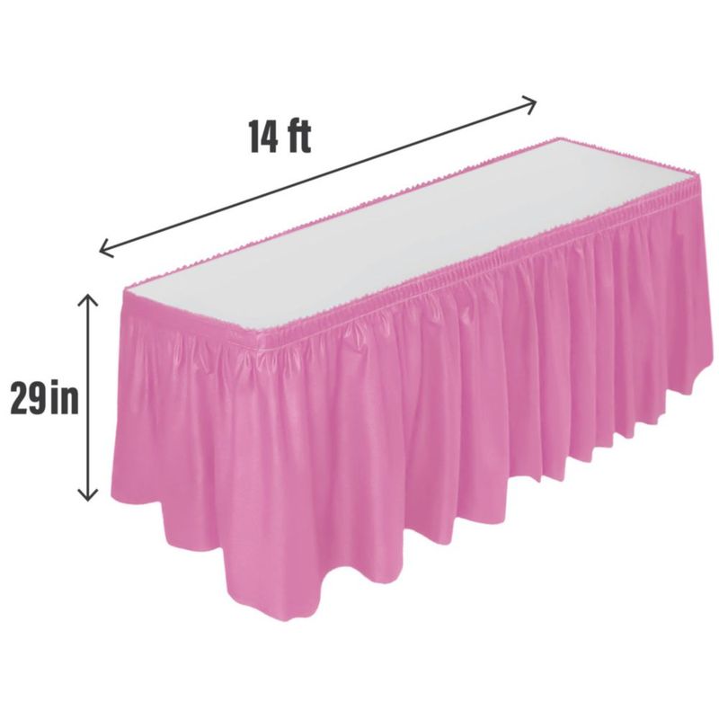 Falda de mesa DecorRack 73 cm × 426 m Rosa – Pack de 2
