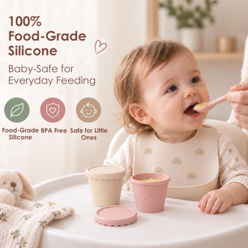 Juego de 6 contenedores de comida para bebé Andy Bear 120 ml