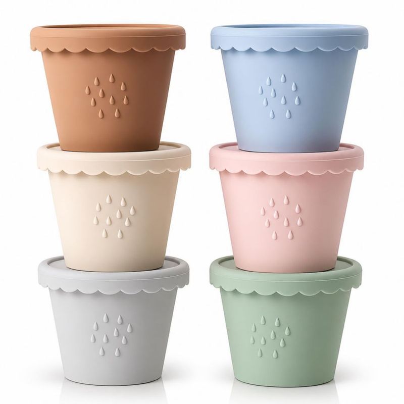 Juego de 6 contenedores de comida para bebé Andy Bear 120 ml