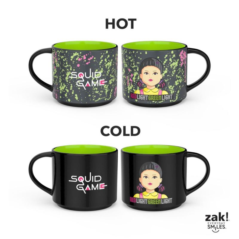 Taza de café Zak Designs 510 ml Squid Game con cambio de color